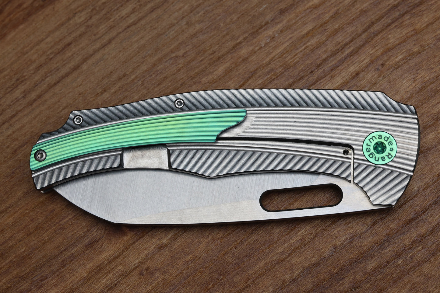 RANGERMADE KNIVES OBJ-1 #012 MILLED TITANIUM HANDLES W/ SHEEPSFOOT S35VN