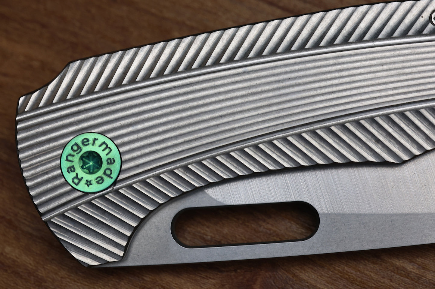 RANGERMADE KNIVES OBJ-1 #012 MILLED TITANIUM HANDLES W/ SHEEPSFOOT S35VN