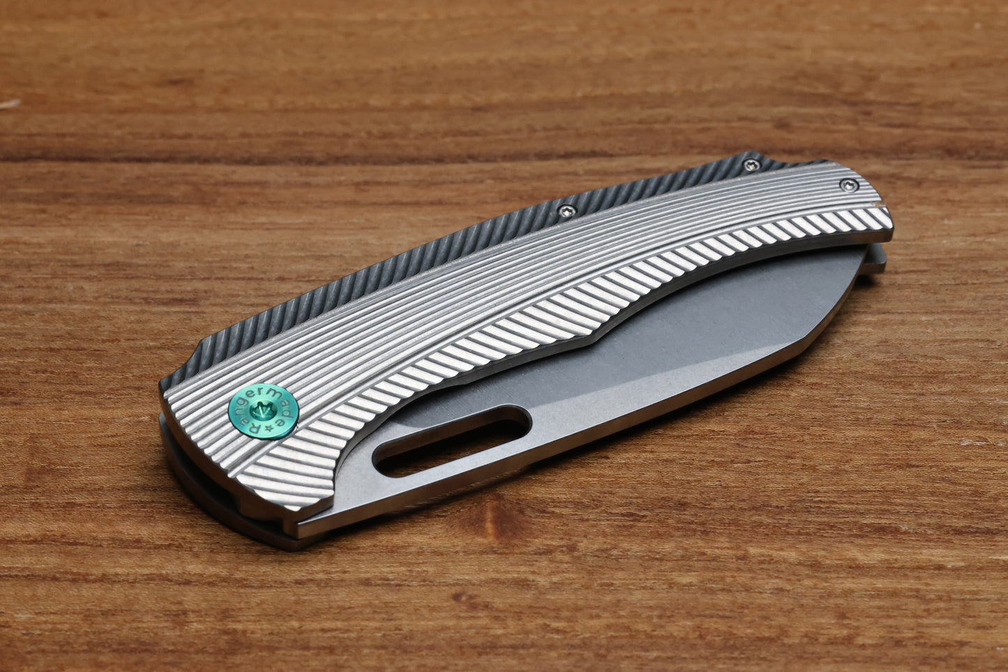 RANGERMADE KNIVES OBJ-1 #012 MILLED TITANIUM HANDLES W/ SHEEPSFOOT S35VN