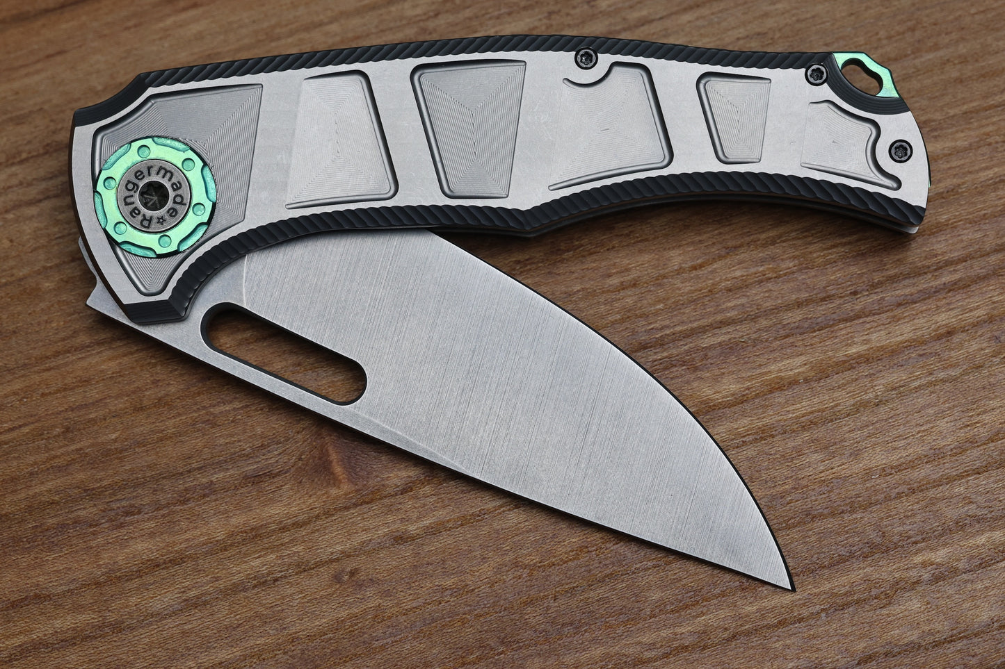 RANGERMADE KNIVES OBJ-2 #003 MILLED TITANIUM HANDLES W/ DROP POINT S35VN
