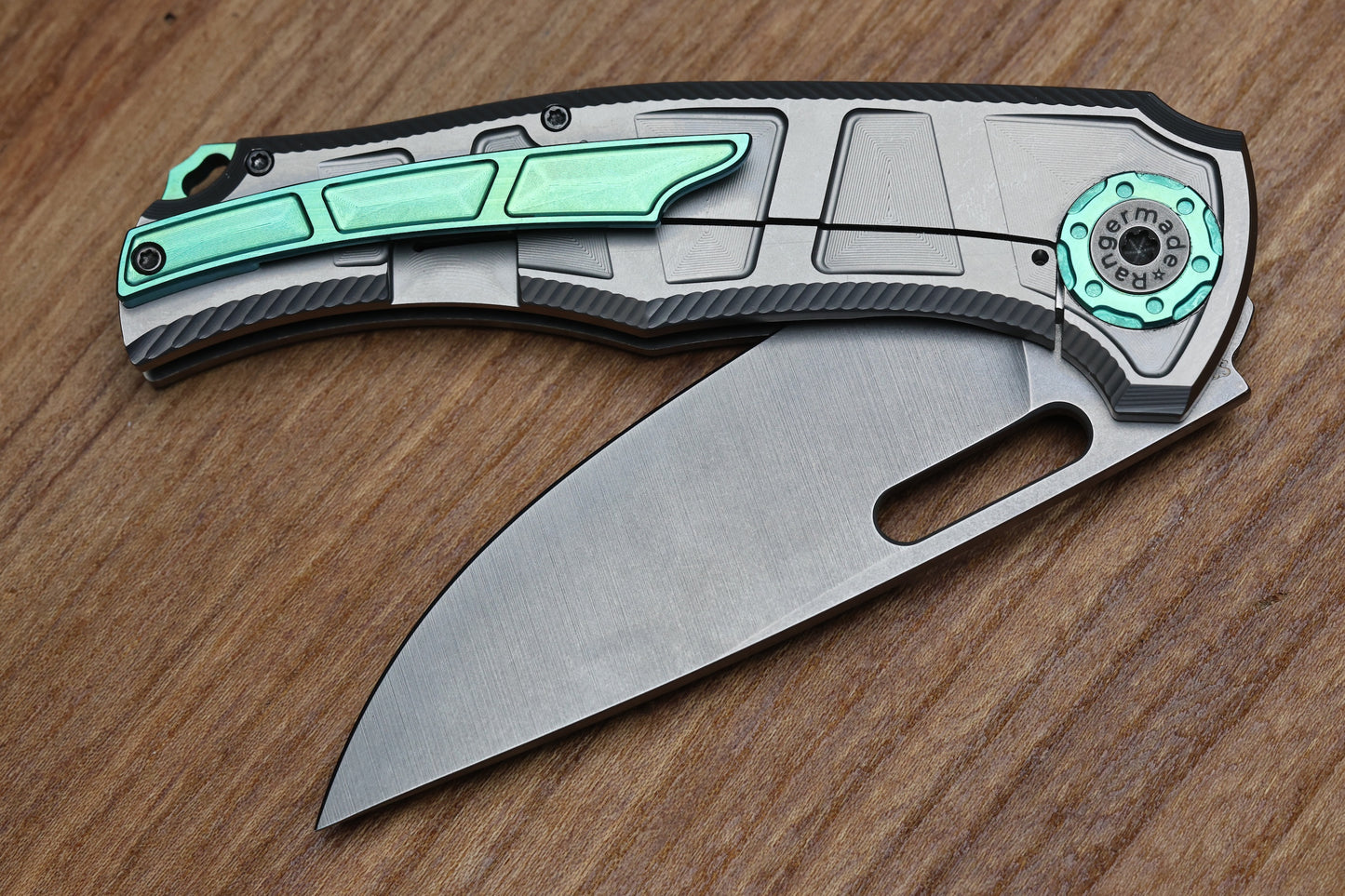 RANGERMADE KNIVES OBJ-2 #003 MILLED TITANIUM HANDLES W/ DROP POINT S35VN