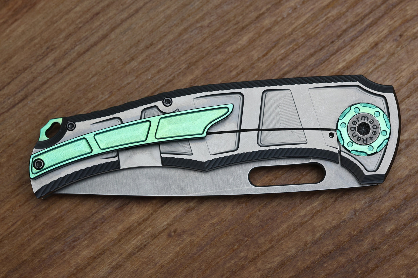 RANGERMADE KNIVES OBJ-2 #003 MILLED TITANIUM HANDLES W/ DROP POINT S35VN