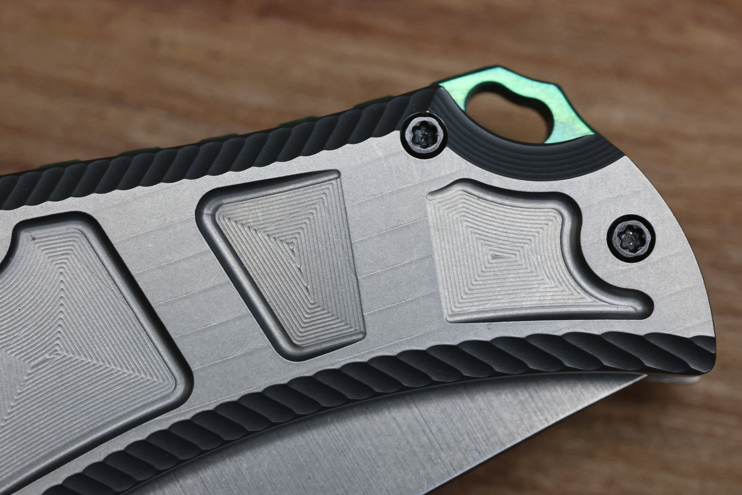 RANGERMADE KNIVES OBJ-2 #003 MILLED TITANIUM HANDLES W/ DROP POINT S35VN