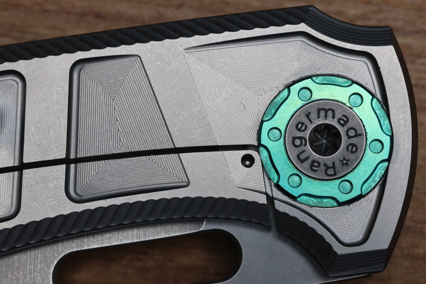 RANGERMADE KNIVES OBJ-2 #003 MILLED TITANIUM HANDLES W/ DROP POINT S35VN