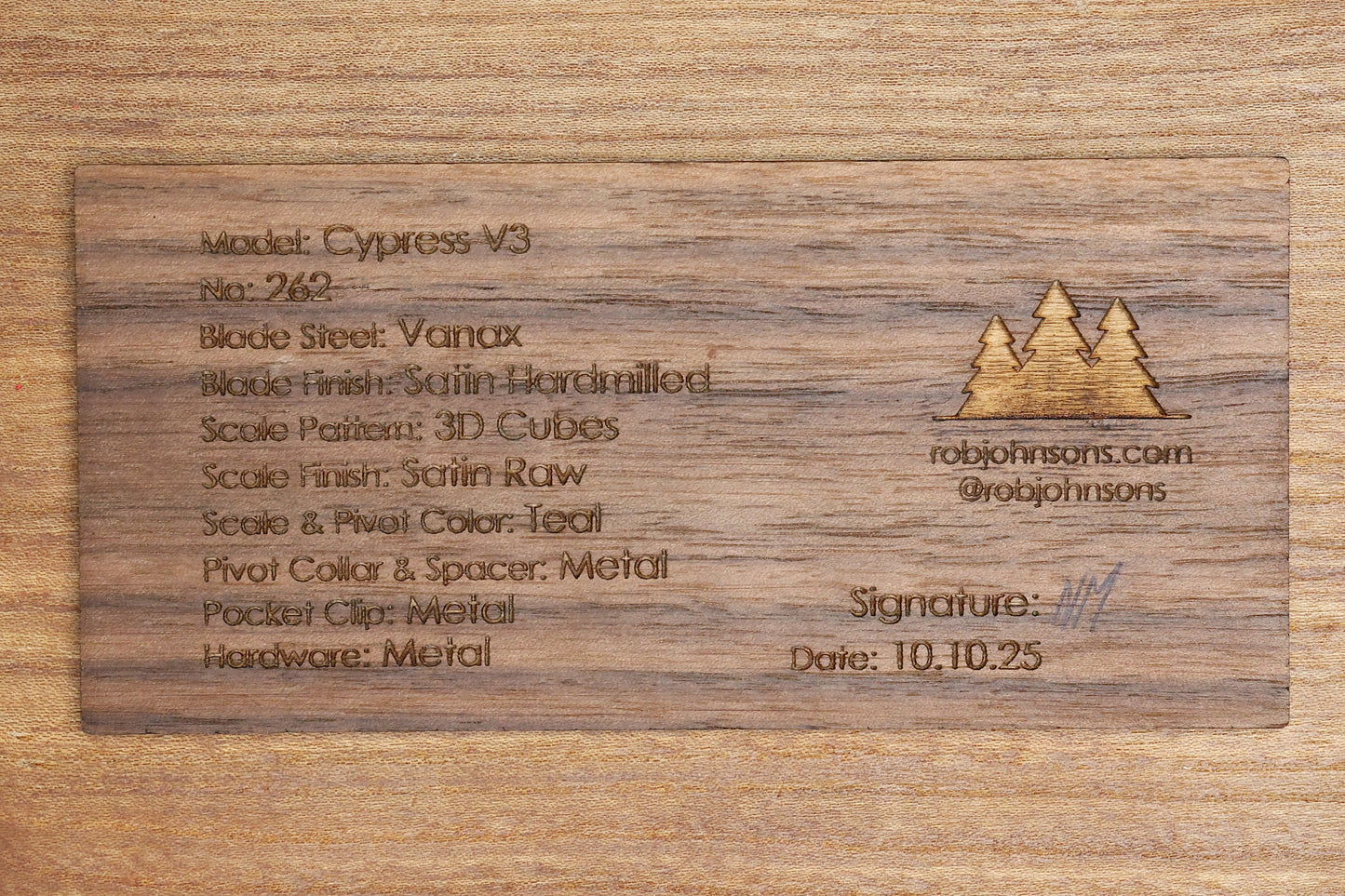 ROBJOHNSONS CYPRESS V3 #262