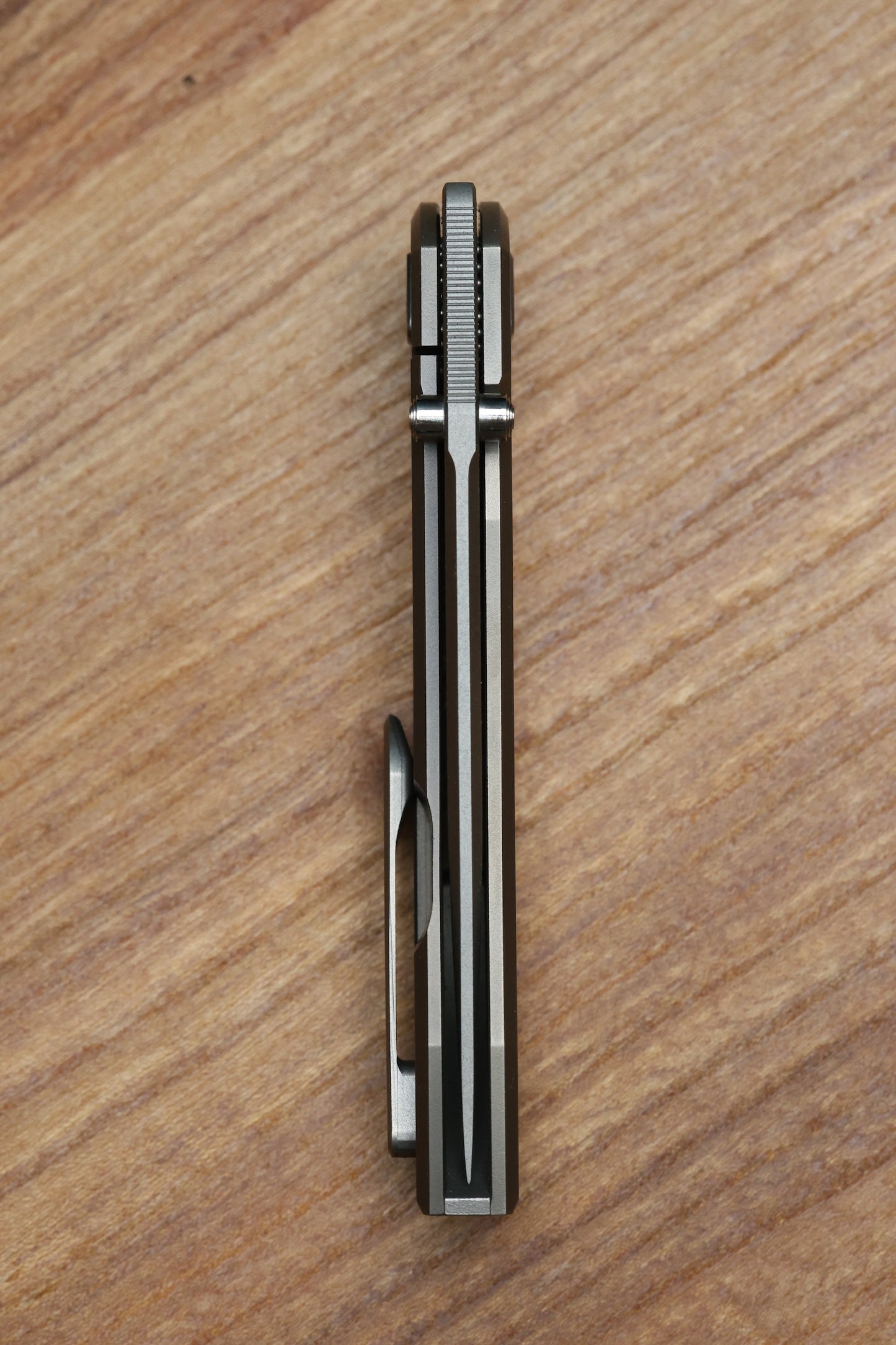 SHARKNIVCO MINI WAKA HEAT ANODIZED TITANIUM SCALES DIAMOND BLASTED RWL 34 BLADE