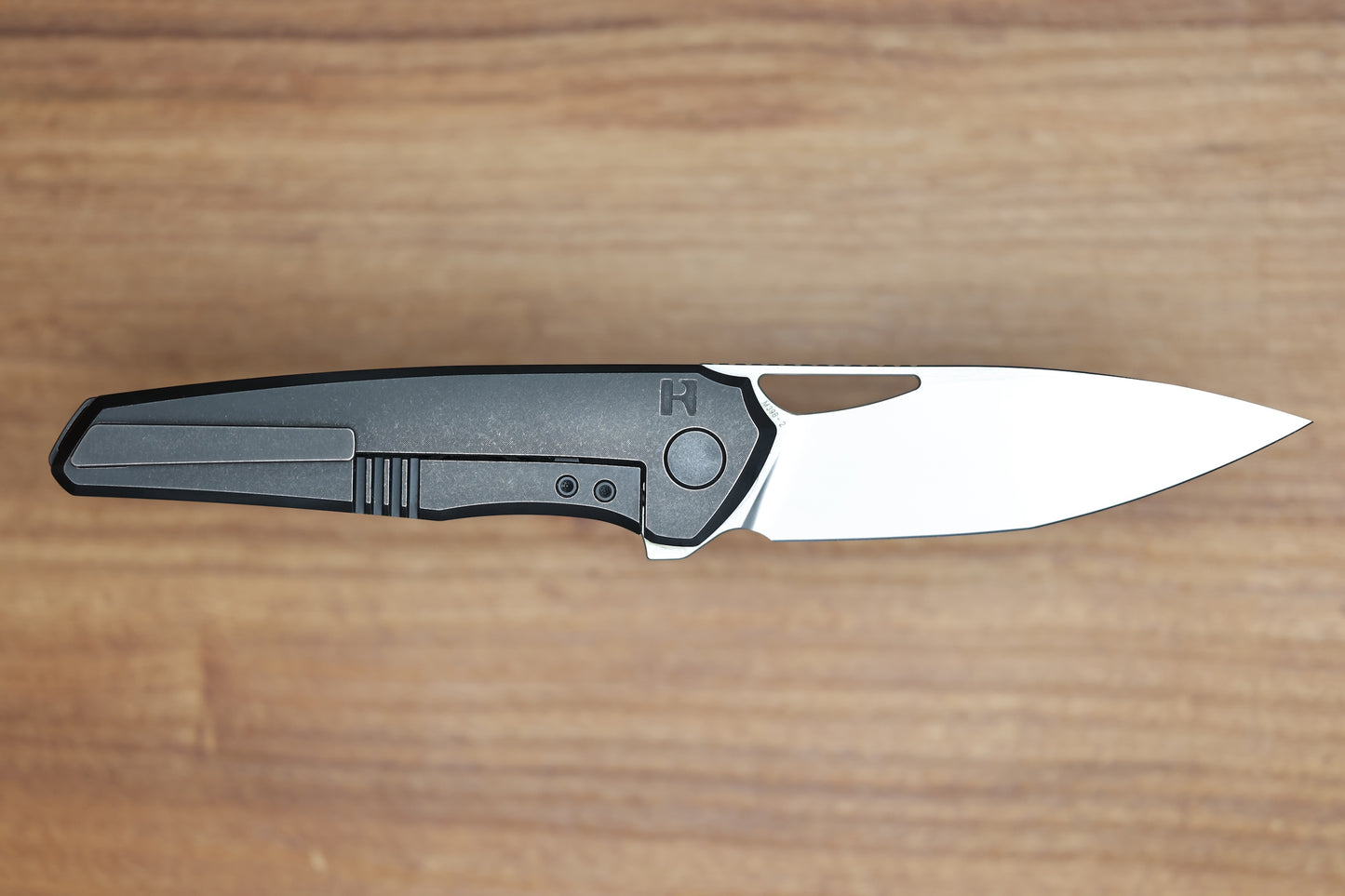CUSTOM KNIFE FACTORY TASCA BLACKWASH TITANIUM HANDLES M398 BLADE