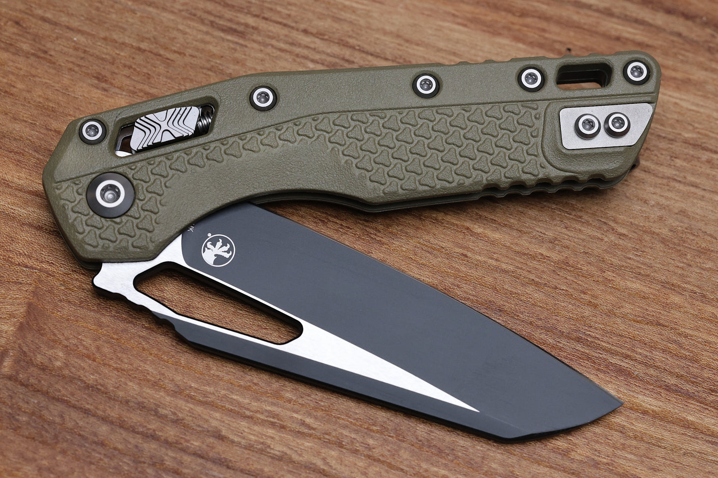 MICROTECH KNIVES MSI RAM LOK OD GREEN POLYMER & BLACK M390MK 210T-1 PMOD