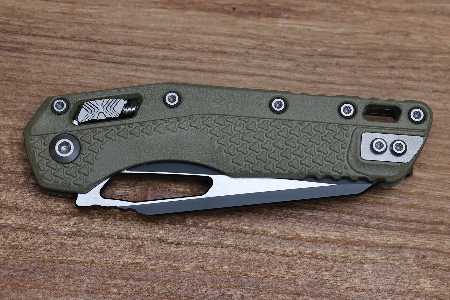 MICROTECH KNIVES MSI RAM LOK OD GREEN POLYMER & BLACK M390MK 210T-1 PMOD