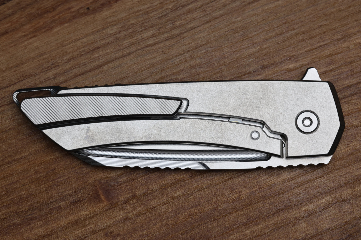 MACHINEWISE MOJAVE #795 RAW FINISH TITANIUM AND S90V BLADE