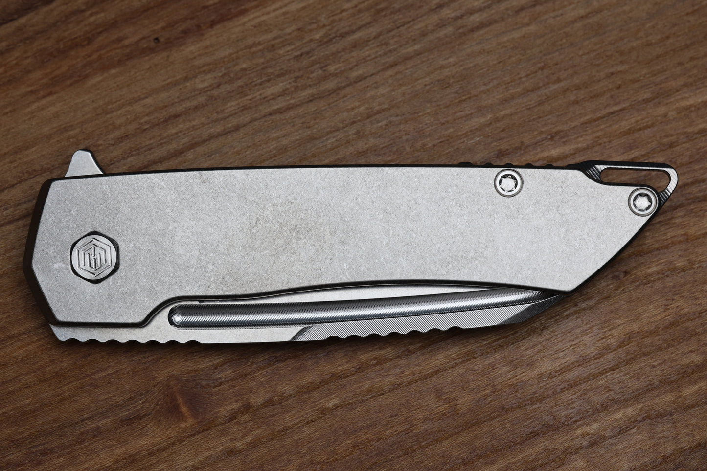 MACHINEWISE MOJAVE #795 RAW FINISH TITANIUM AND S90V BLADE