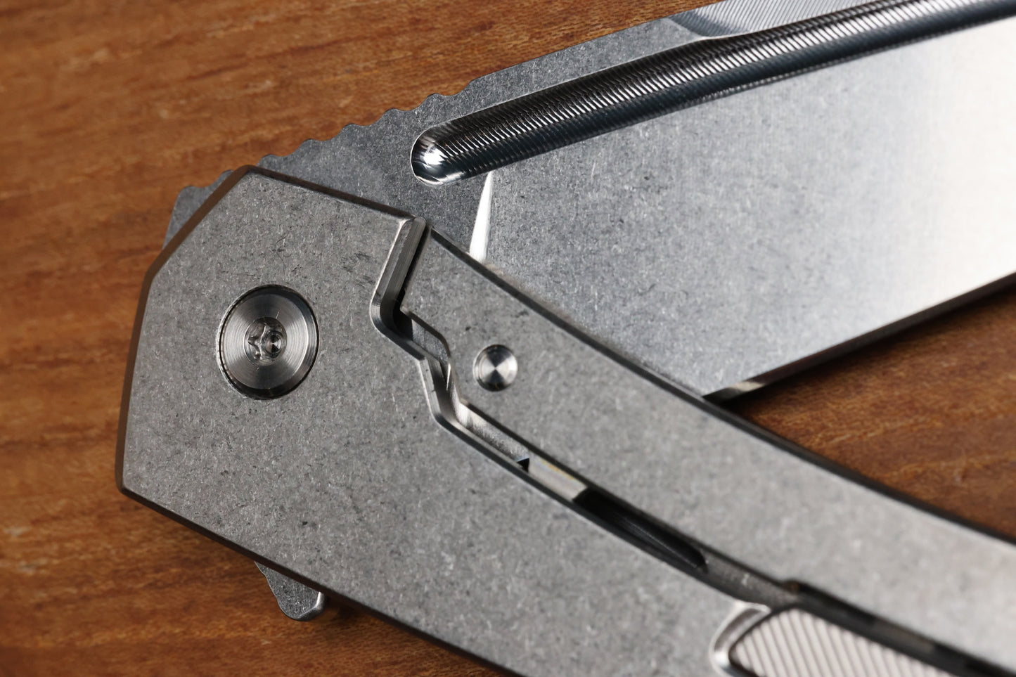 MACHINEWISE MOJAVE #795 RAW FINISH TITANIUM AND S90V BLADE