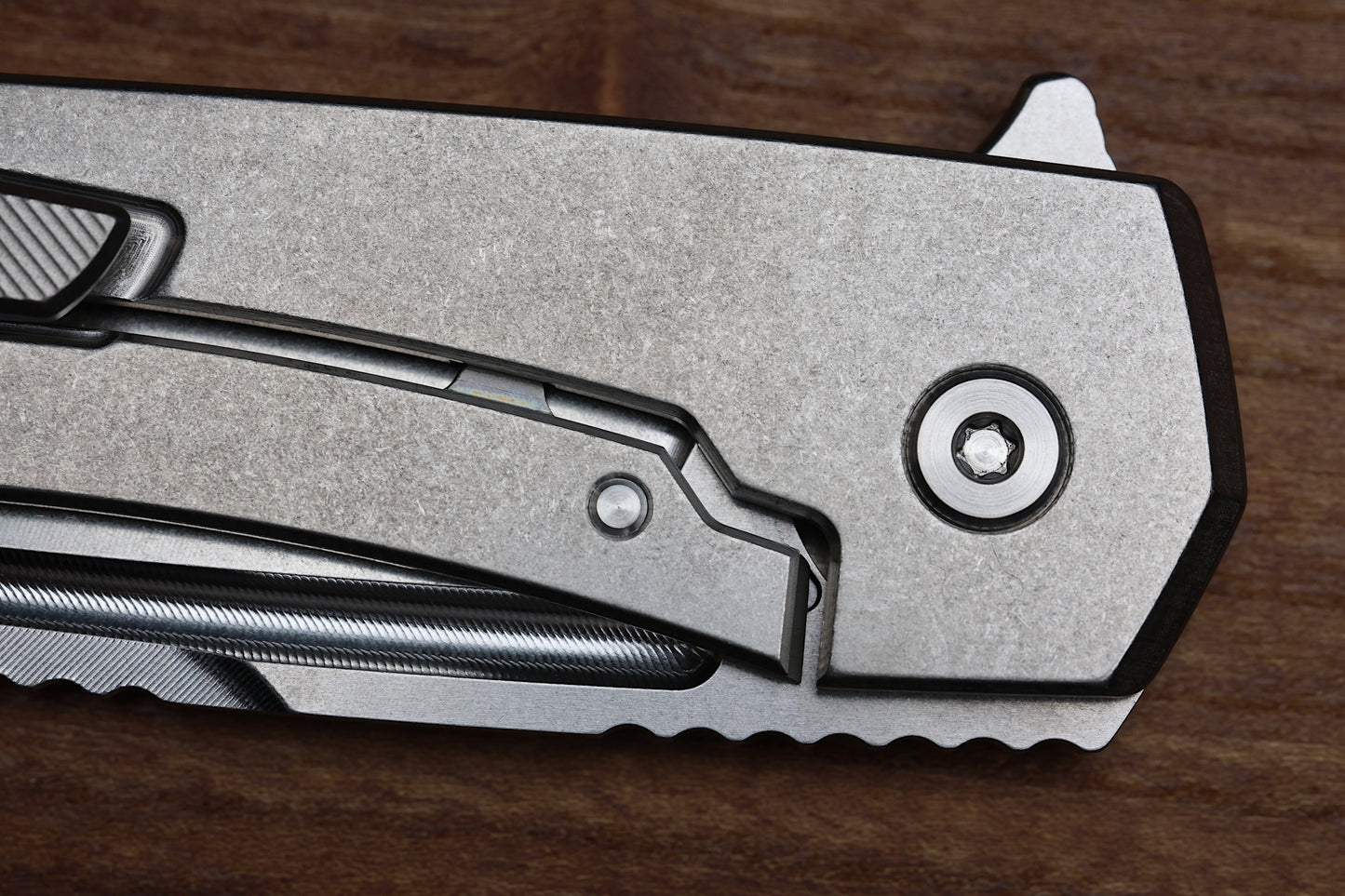MACHINEWISE MOJAVE #795 RAW FINISH TITANIUM AND S90V BLADE