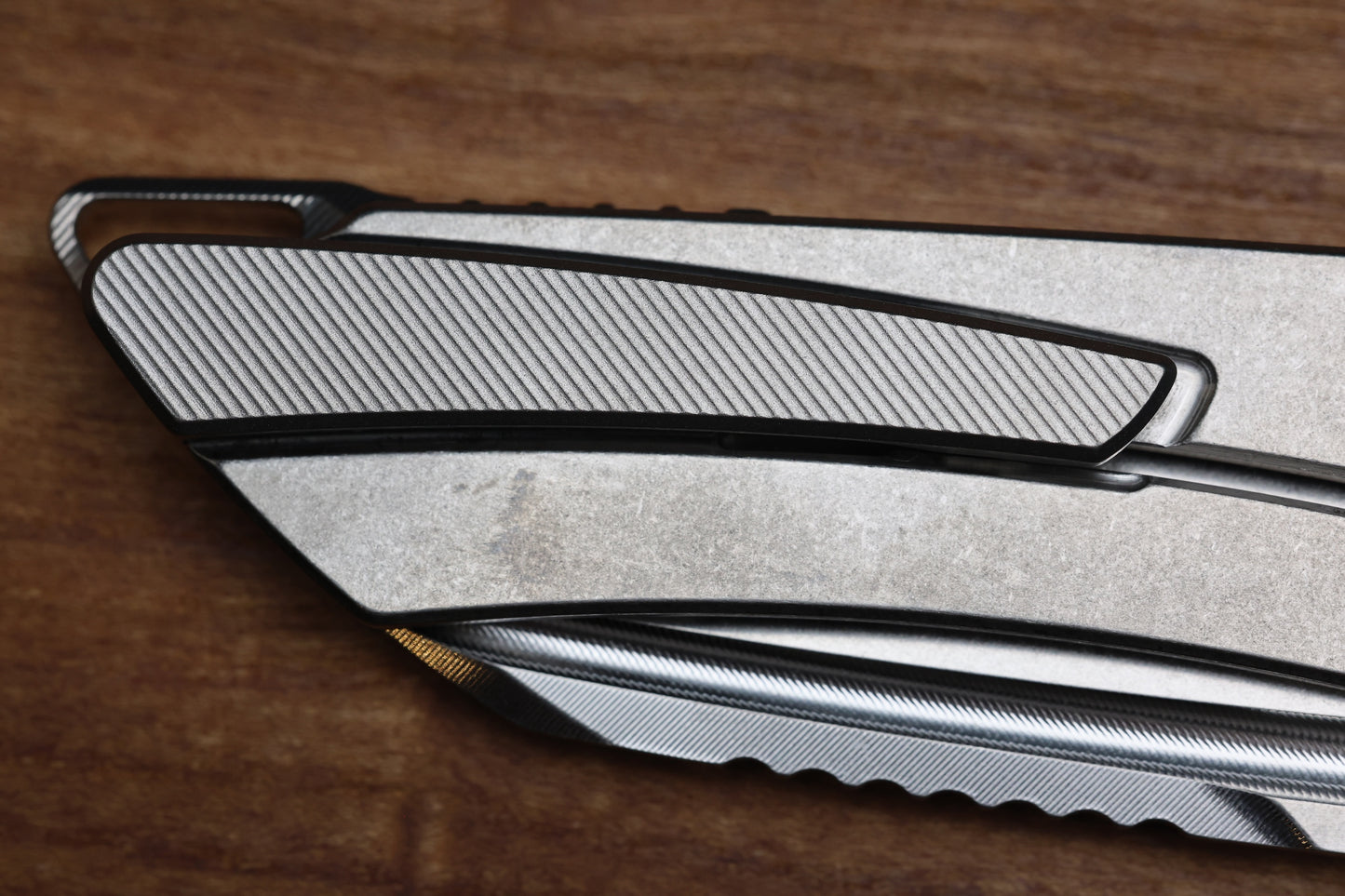 MACHINEWISE MOJAVE #795 RAW FINISH TITANIUM AND S90V BLADE