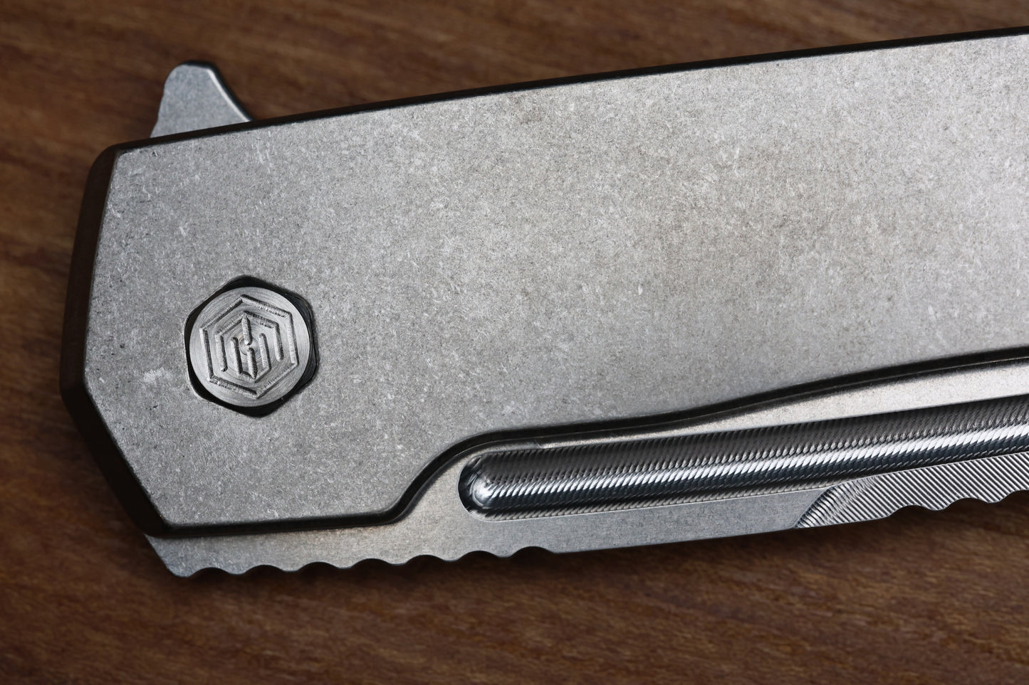 MACHINEWISE MOJAVE #795 RAW FINISH TITANIUM AND S90V BLADE