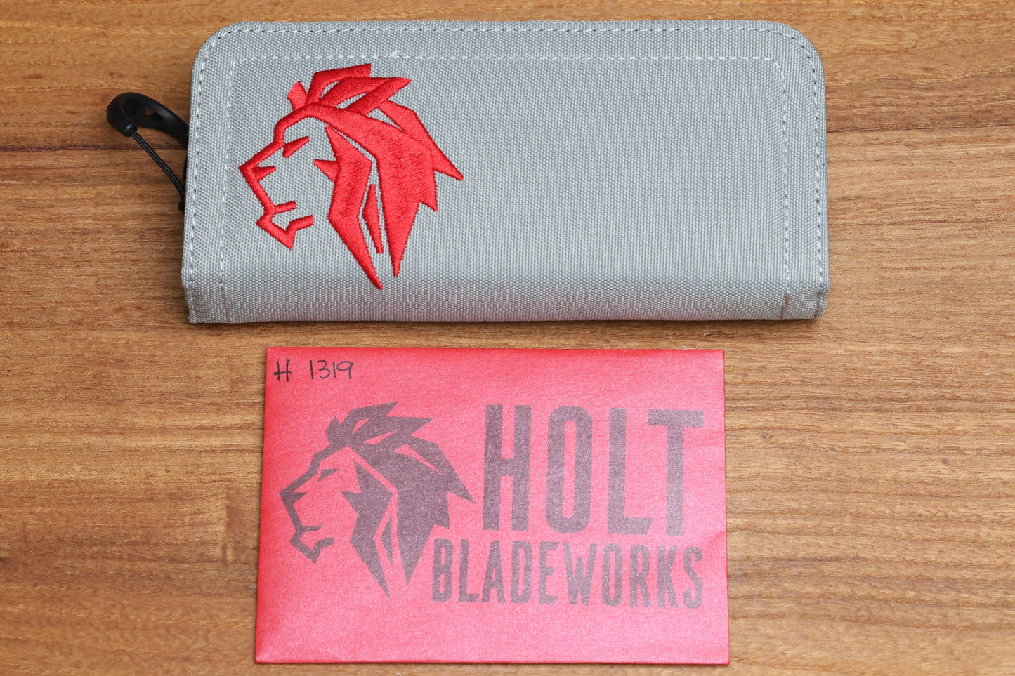 HOLT BLADEWORKS HAPTIC W/ TITANIUM BURNISHED BENT STARBURST HANDLES & BOHLER M390 NEAR MIRROR  #1319
