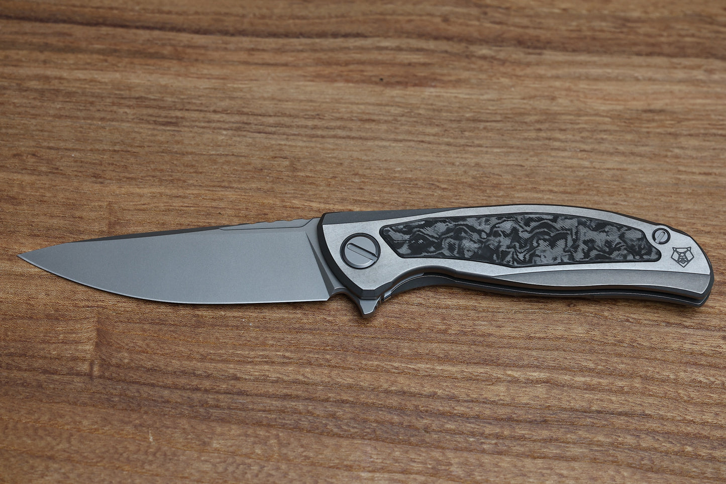 SHIROGOROV F95NL GEN. 5 - M390 BLADE - TITANIUM HANDLE - BLACK TECHNOCARBO INLAYS - MRBS