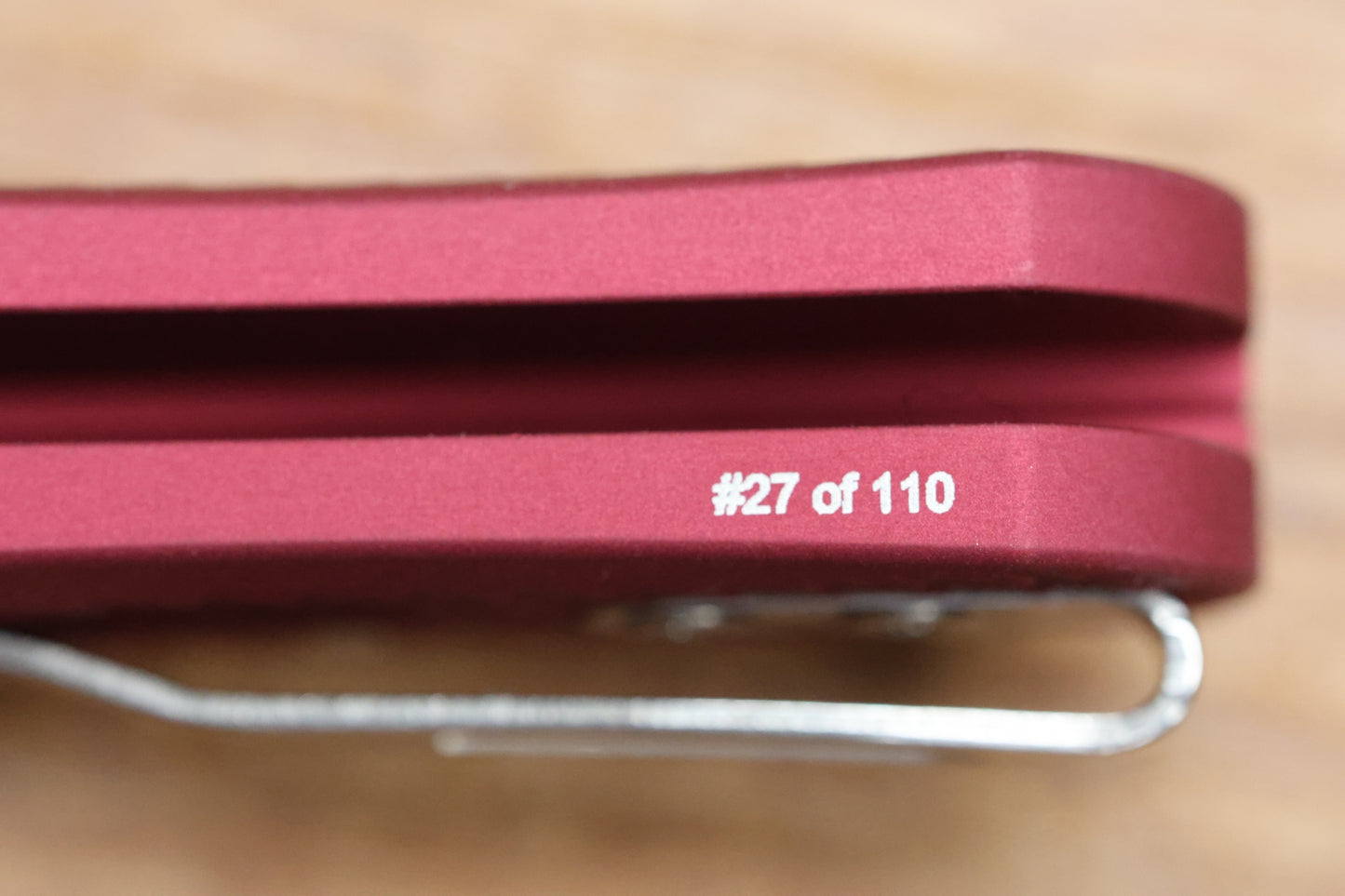 PRO-TECH MALIBU RED DRAGON SCALE HANDLES WHITE PEARL BUTTON- SATIN MAGNACUT WHARNCLIFFE BLADE CCKSF25.MALIBU.1