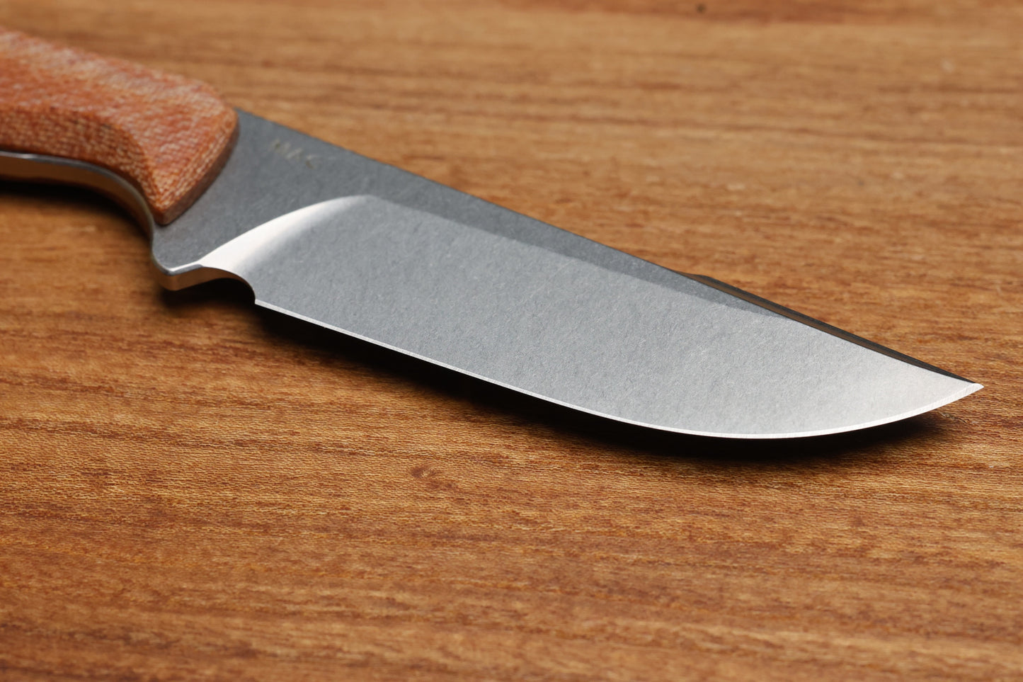 KOENIG KNIVES HELO - TAN MICARTA HANDLE - STONEWASHED MAGNACUT BLADE