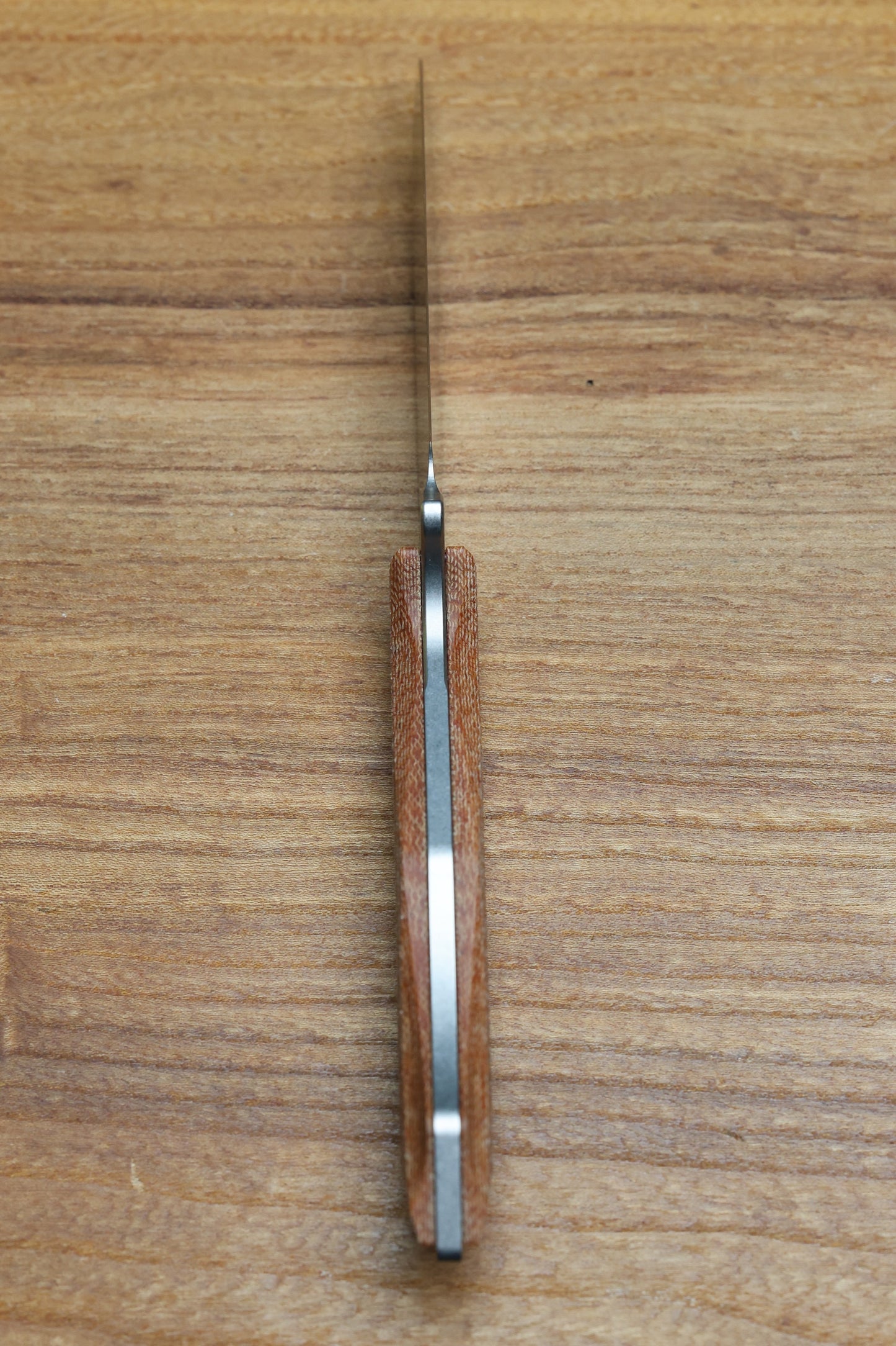 KOENIG KNIVES HELO - TAN MICARTA HANDLE - STONEWASHED MAGNACUT BLADE