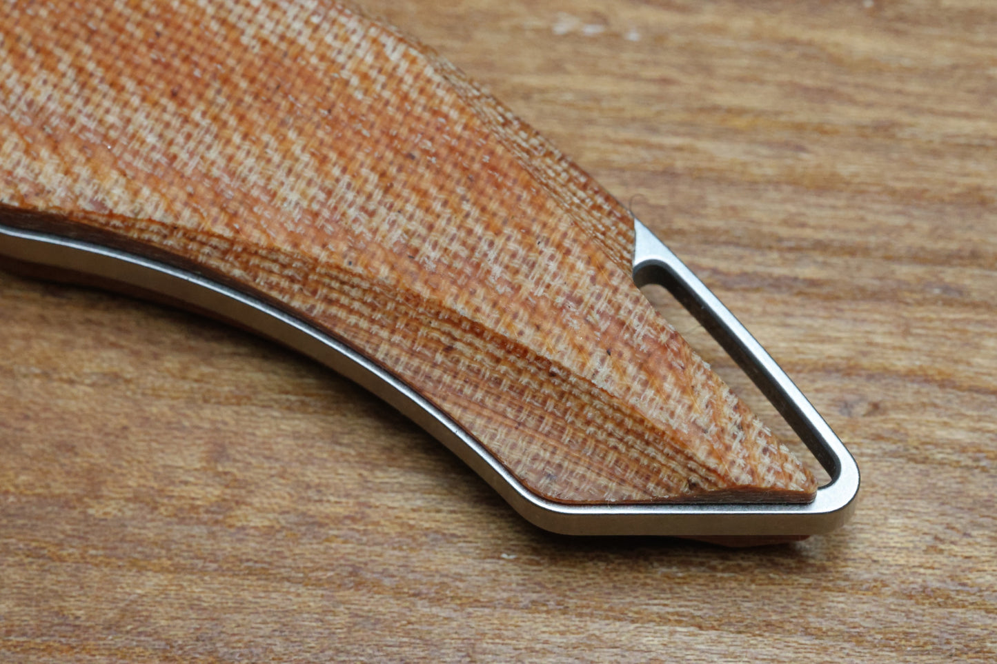 KOENIG KNIVES HELO - TAN MICARTA HANDLE - STONEWASHED MAGNACUT BLADE