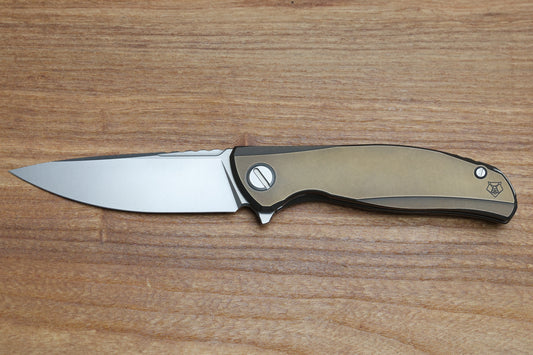 SHIROGOROV F95 ZERO - M390 BLADE - BRONZE TITANIUM HANDLE - MRBS