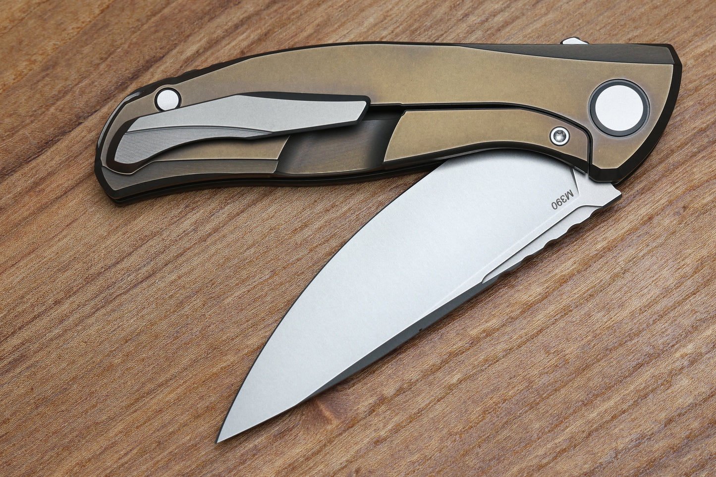 SHIROGOROV F95 ZERO - M390 BLADE - BRONZE TITANIUM HANDLE - MRBS