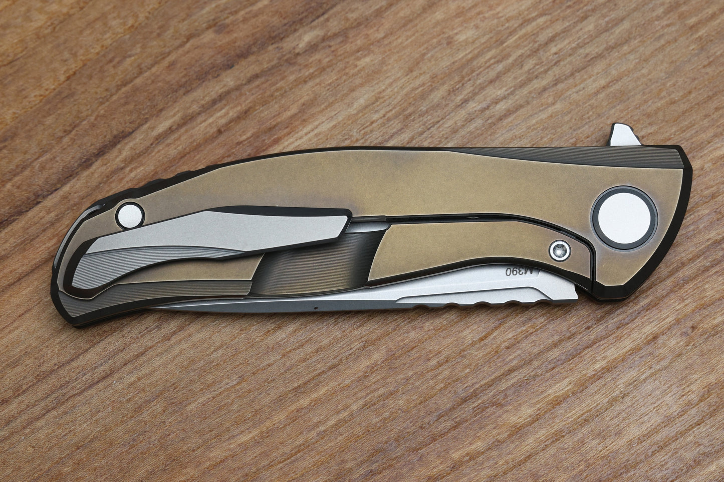 SHIROGOROV F95 ZERO - M390 BLADE - BRONZE TITANIUM HANDLE - MRBS