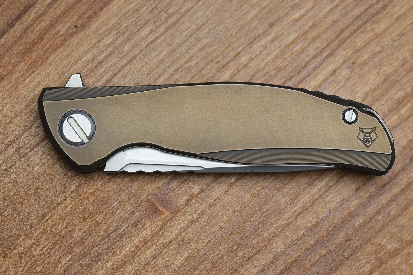SHIROGOROV F95 ZERO - M390 BLADE - BRONZE TITANIUM HANDLE - MRBS