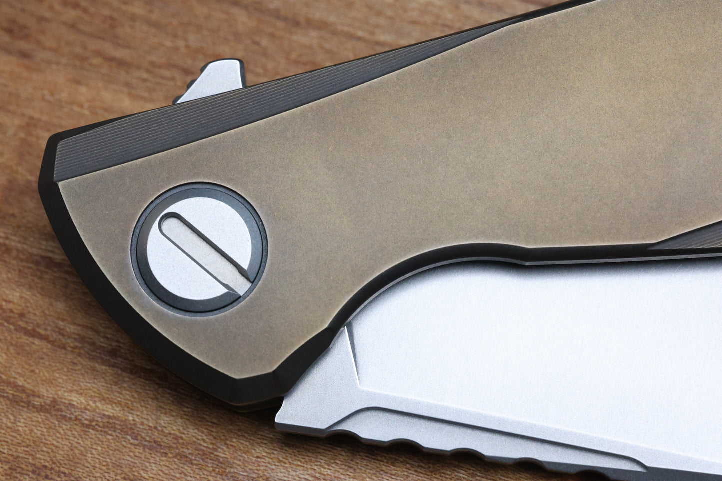 SHIROGOROV F95 ZERO - M390 BLADE - BRONZE TITANIUM HANDLE - MRBS