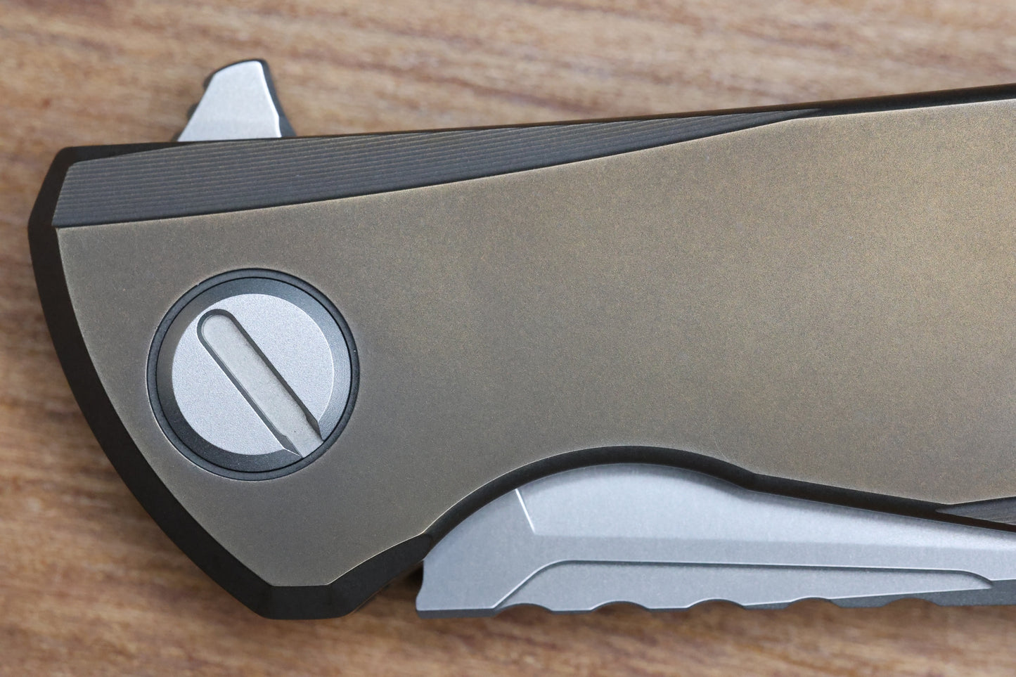 SHIROGOROV F95 ZERO - M390 BLADE - BRONZE TITANIUM HANDLE - MRBS