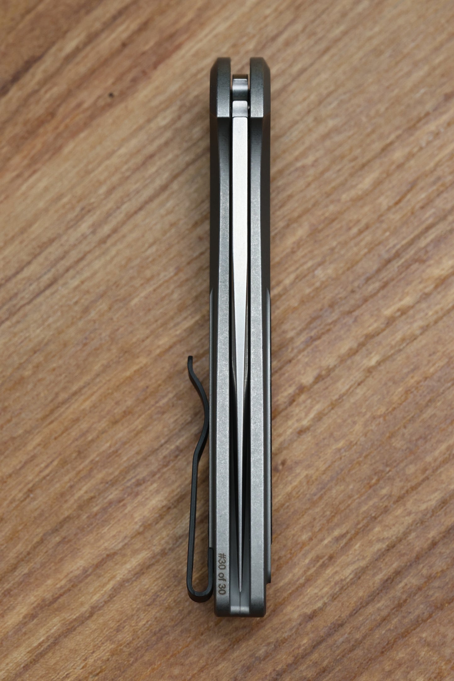 PRO-TECH KNIVES CAMBRIA - 2025 CAMBRIA CUSTOM 014 - 2-TONE BLASTED/TUMBLED 17-4 STEEL HANDLE - COPPER TECHNOCARBO INLAY - STONEWASH MAGNACUT BLADE