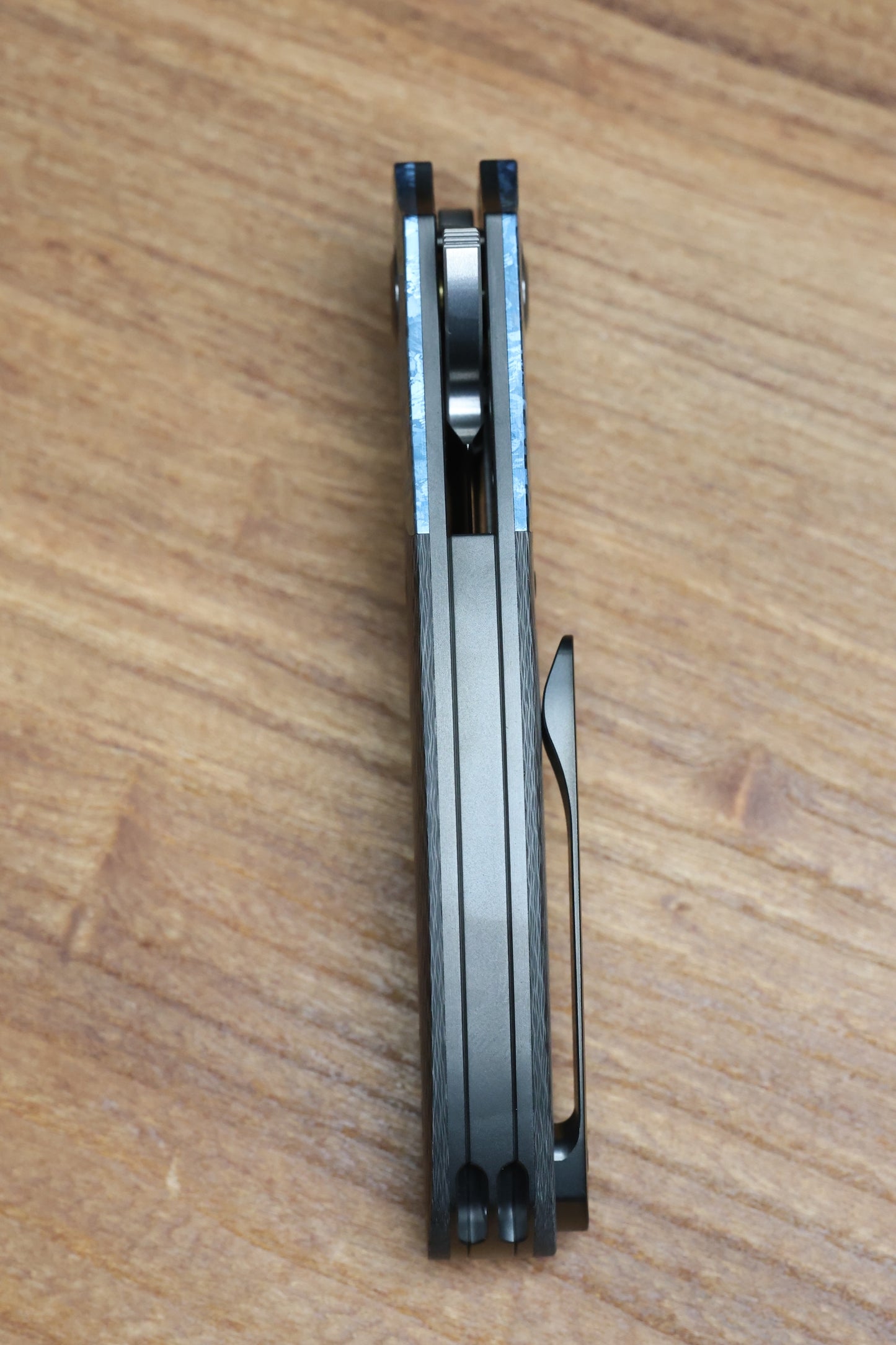 REATE KNIVES FDT TF-4 TITANIUMI CARBON FIBRE CRYSTAL TI BOLSTER AND ACCENTS M398 BLADE