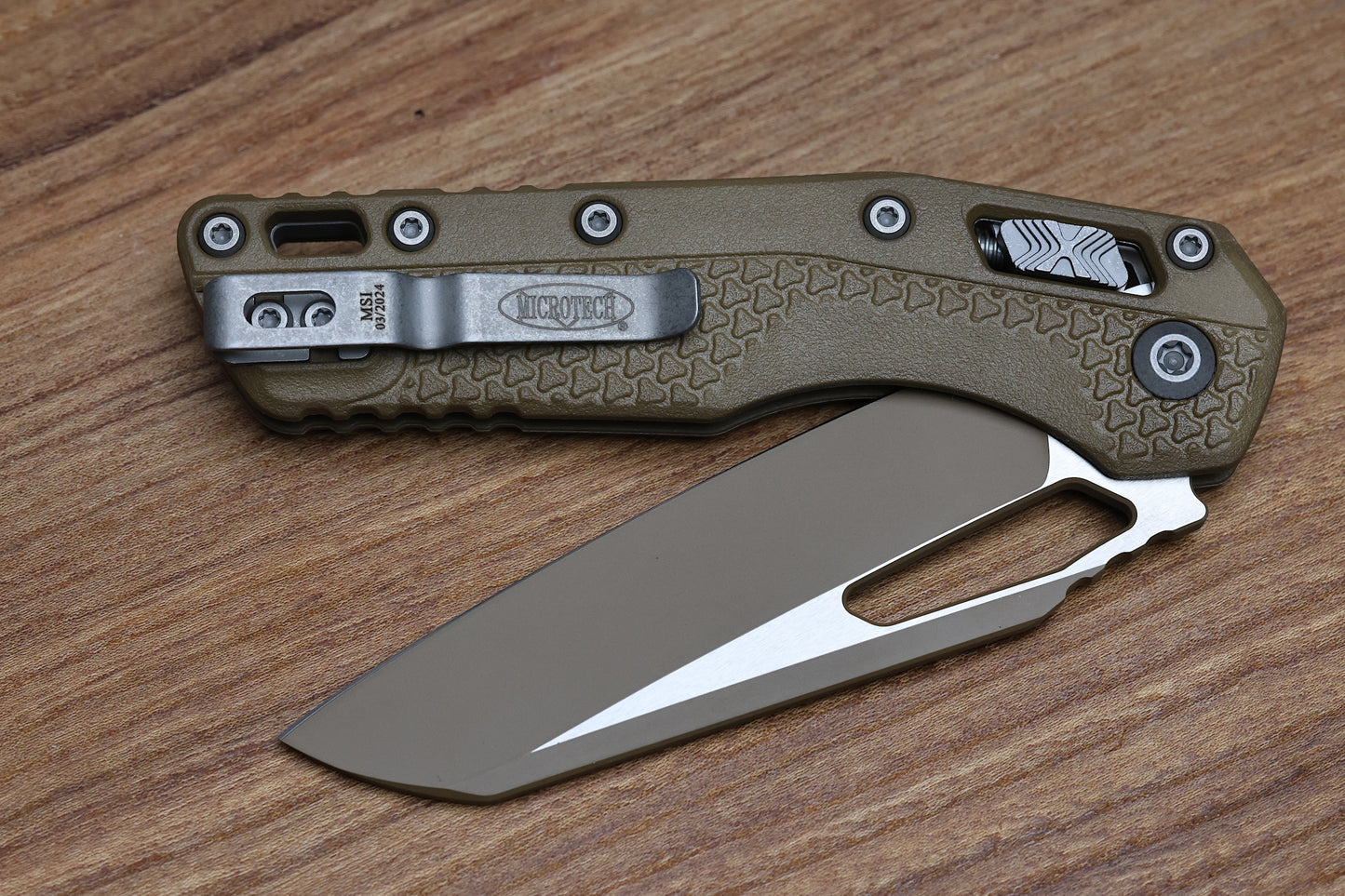 MICROTECH KNIVES MSI RAM LOK POLYMER DARK EARTH CERAKOTE STANDARD 210T-1 PMCDE