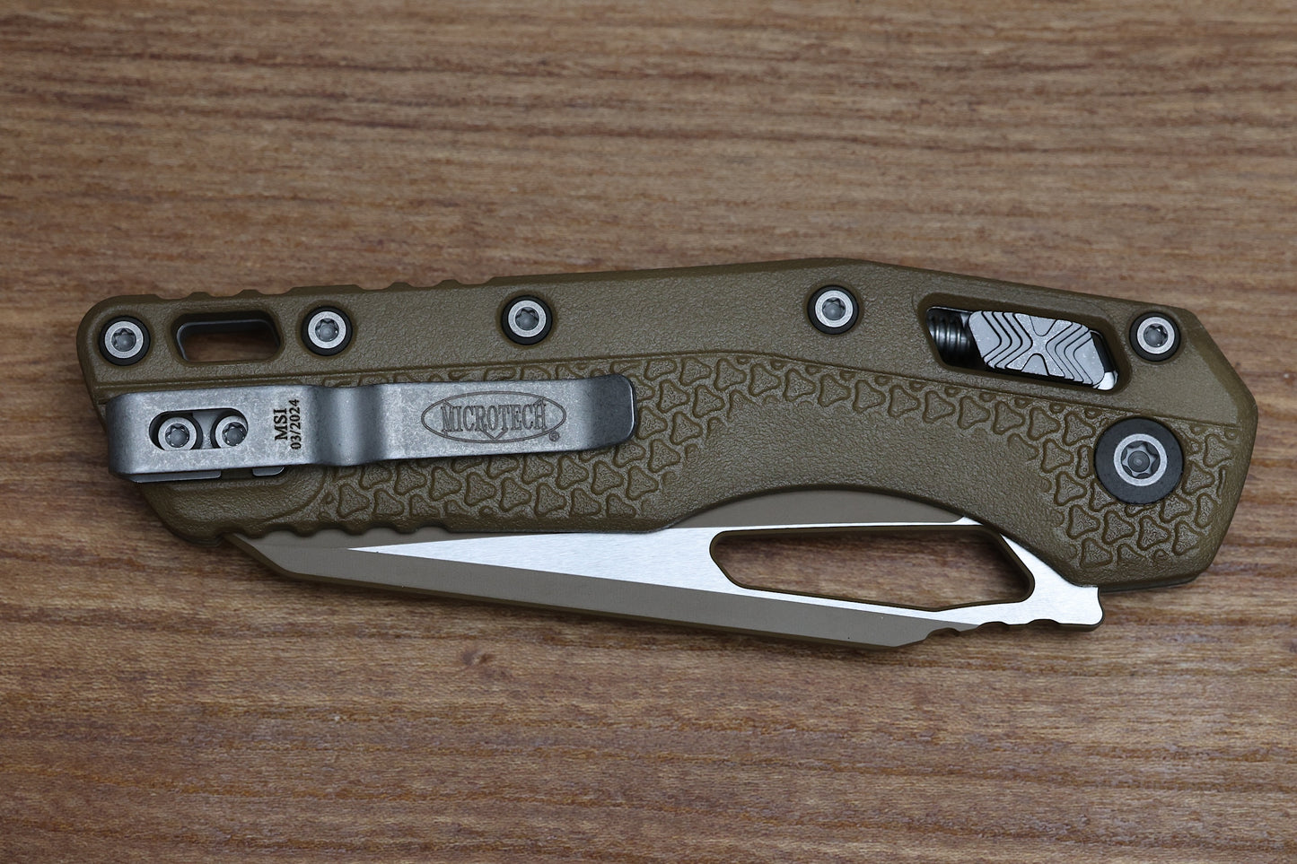 MICROTECH KNIVES MSI RAM LOK POLYMER DARK EARTH CERAKOTE STANDARD 210T-1 PMCDE