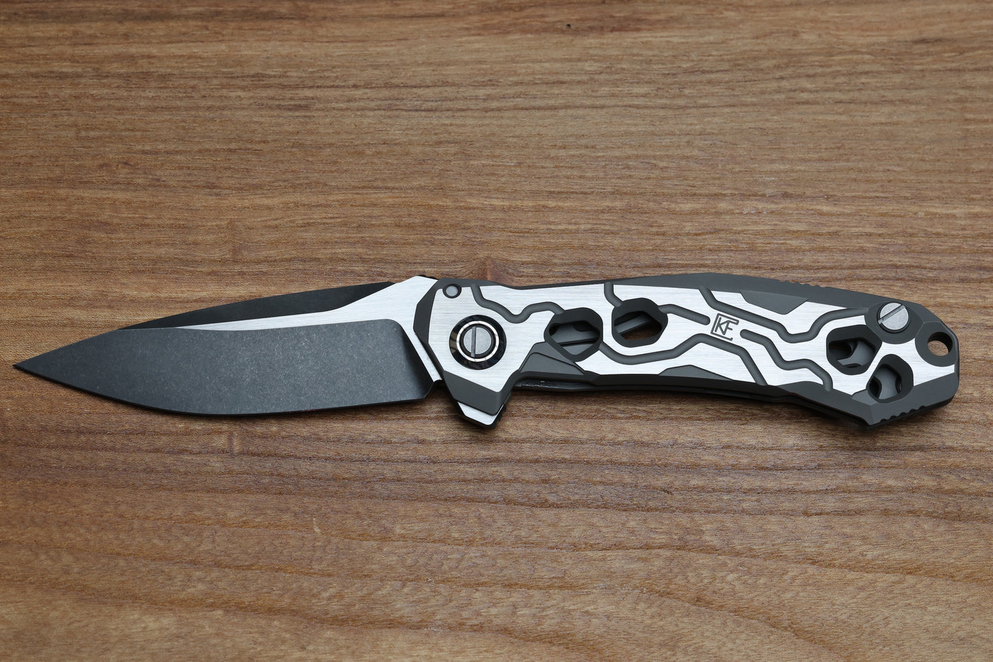 CUSTOM KNIFE FACTORY T25 MILLED TITANIUM HANDLES W/ M398