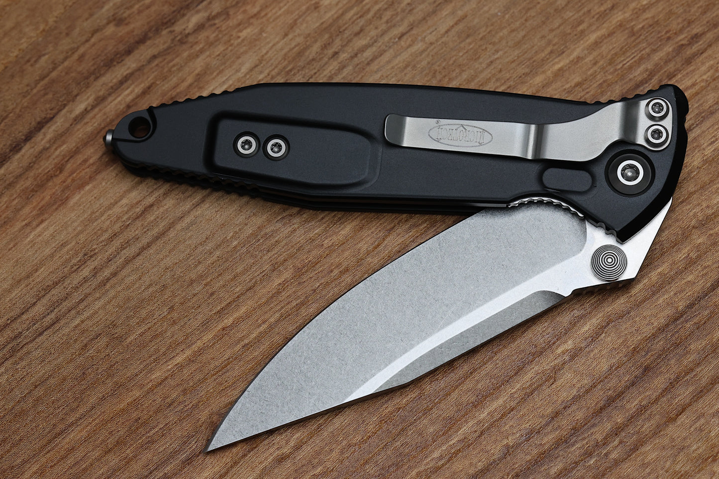 MICROTECH SOCOM ELITE SINGLE EDGE STONEWASH STANDARD MANUAL & BLACK 160-10