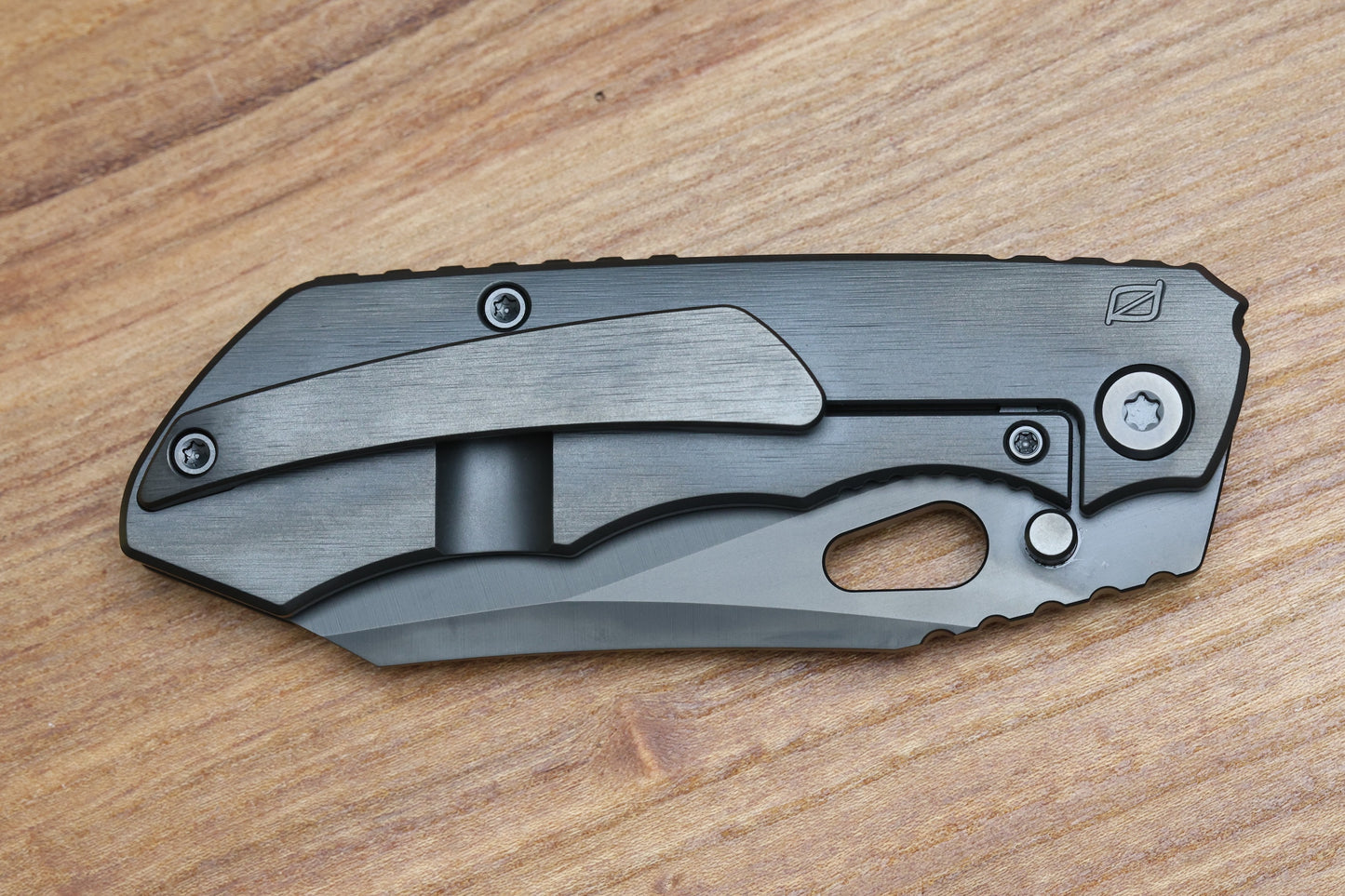 CUSTOM KNIFE FACTORY & ROTTEN DESIGN EVO 1.1 MATTE DLC TI HANDLES W/ M398
