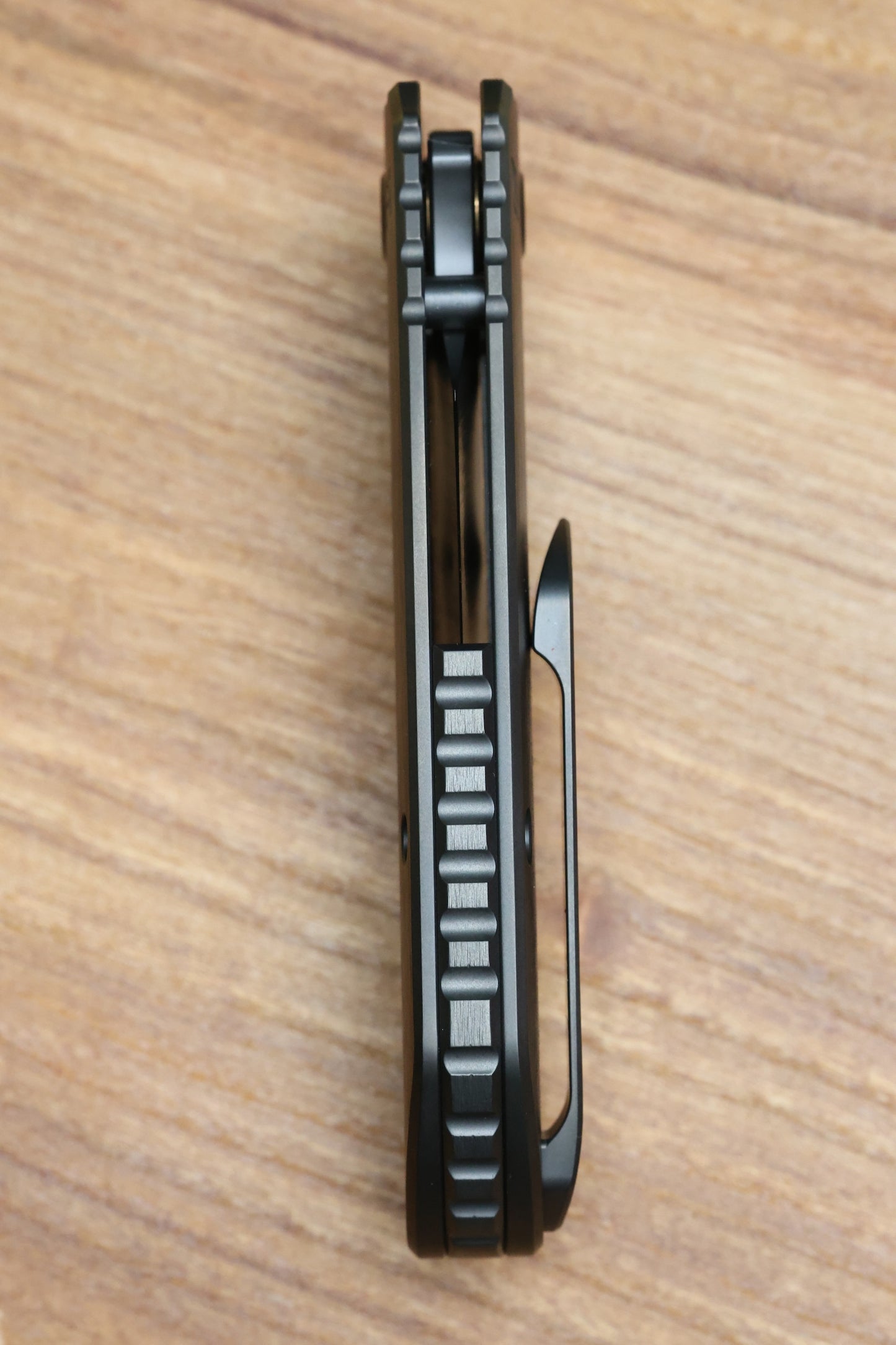 CUSTOM KNIFE FACTORY & ROTTEN DESIGN EVO 1.1 MATTE DLC TI HANDLES W/ M398