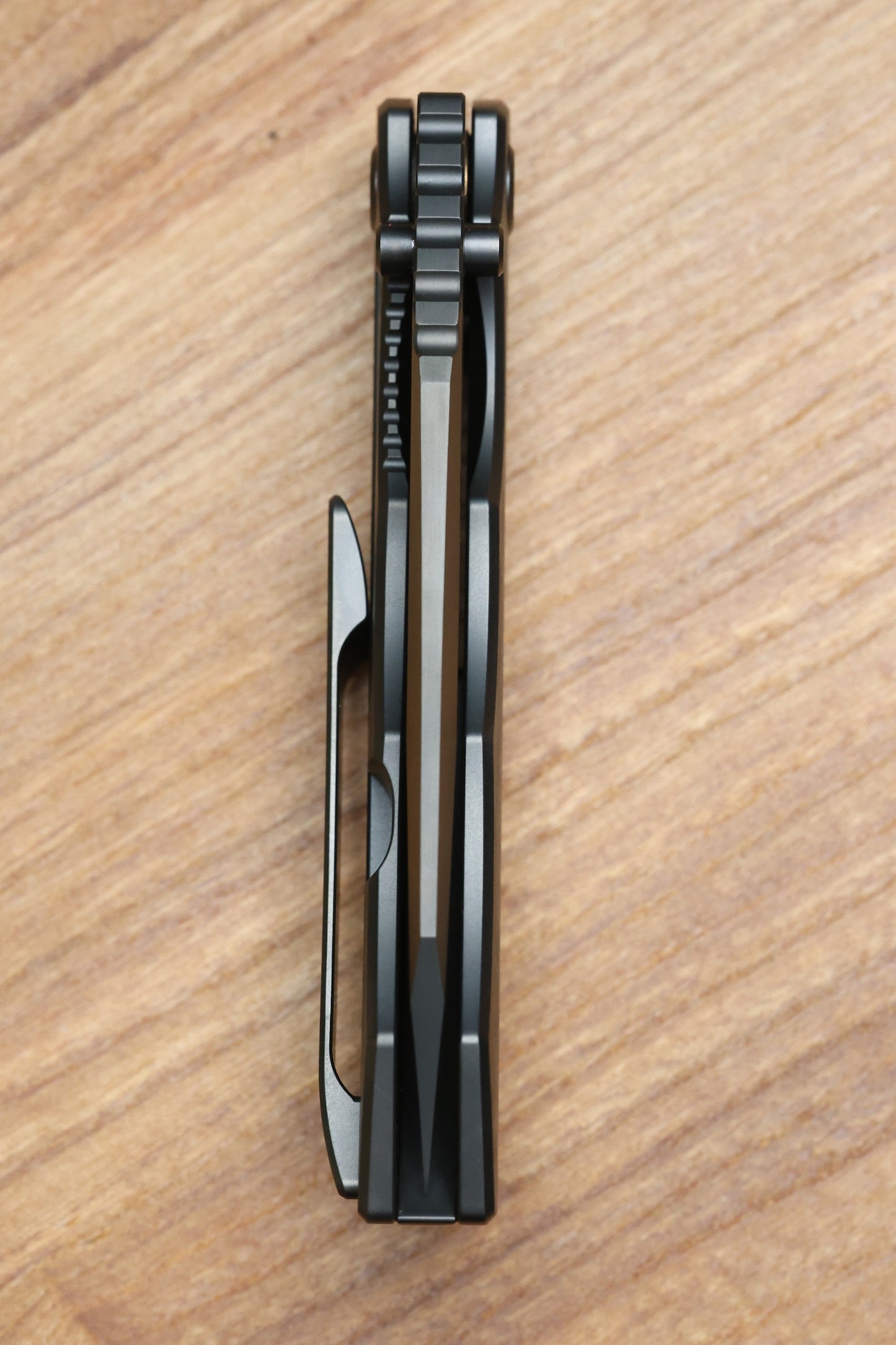 CUSTOM KNIFE FACTORY & ROTTEN DESIGN EVO 1.1 MATTE DLC TI HANDLES W/ M398