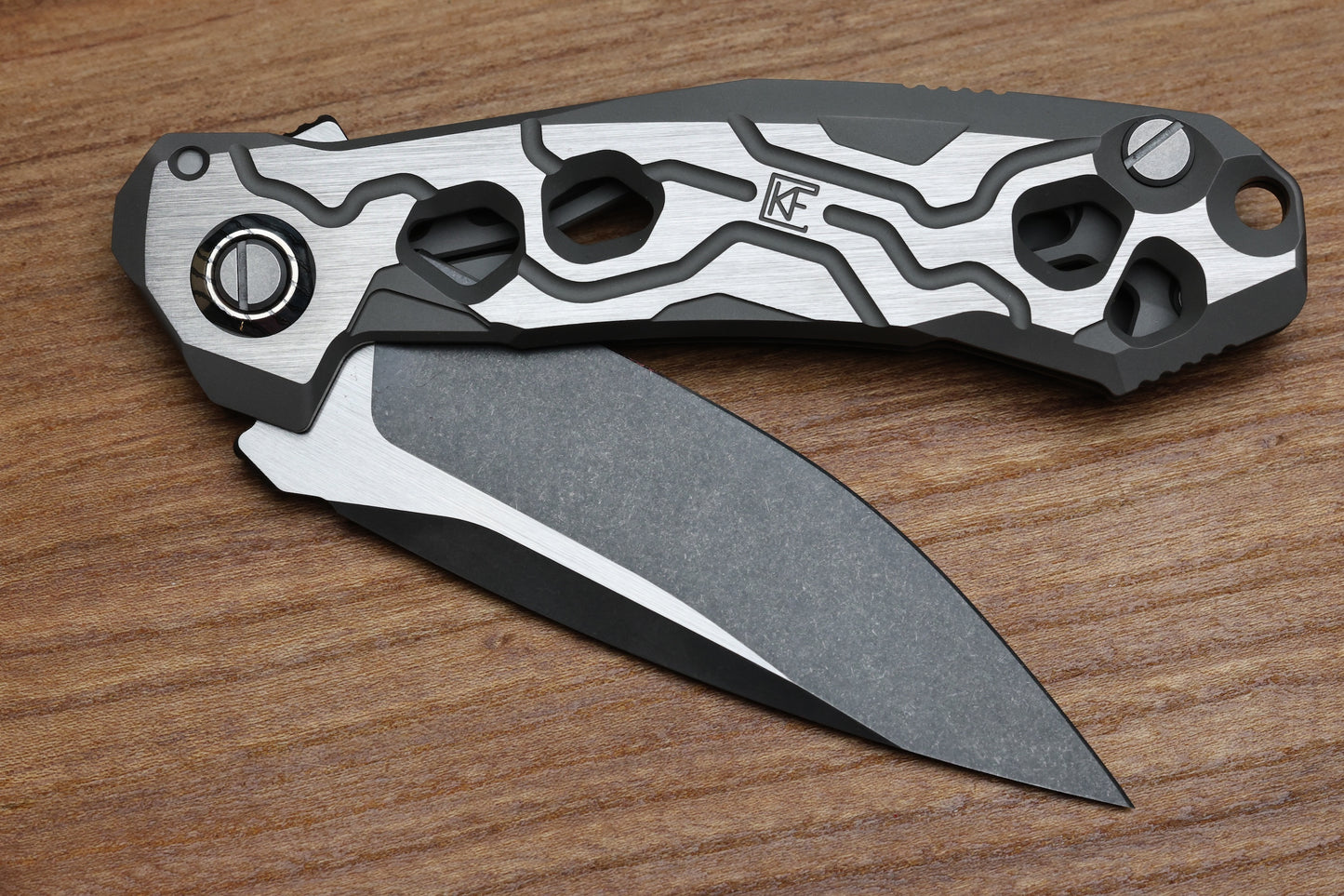 CUSTOM KNIFE FACTORY T25 MILLED TITANIUM HANDLES W/ M398