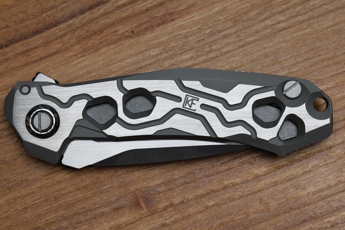 CUSTOM KNIFE FACTORY T25 MILLED TITANIUM HANDLES W/ M398