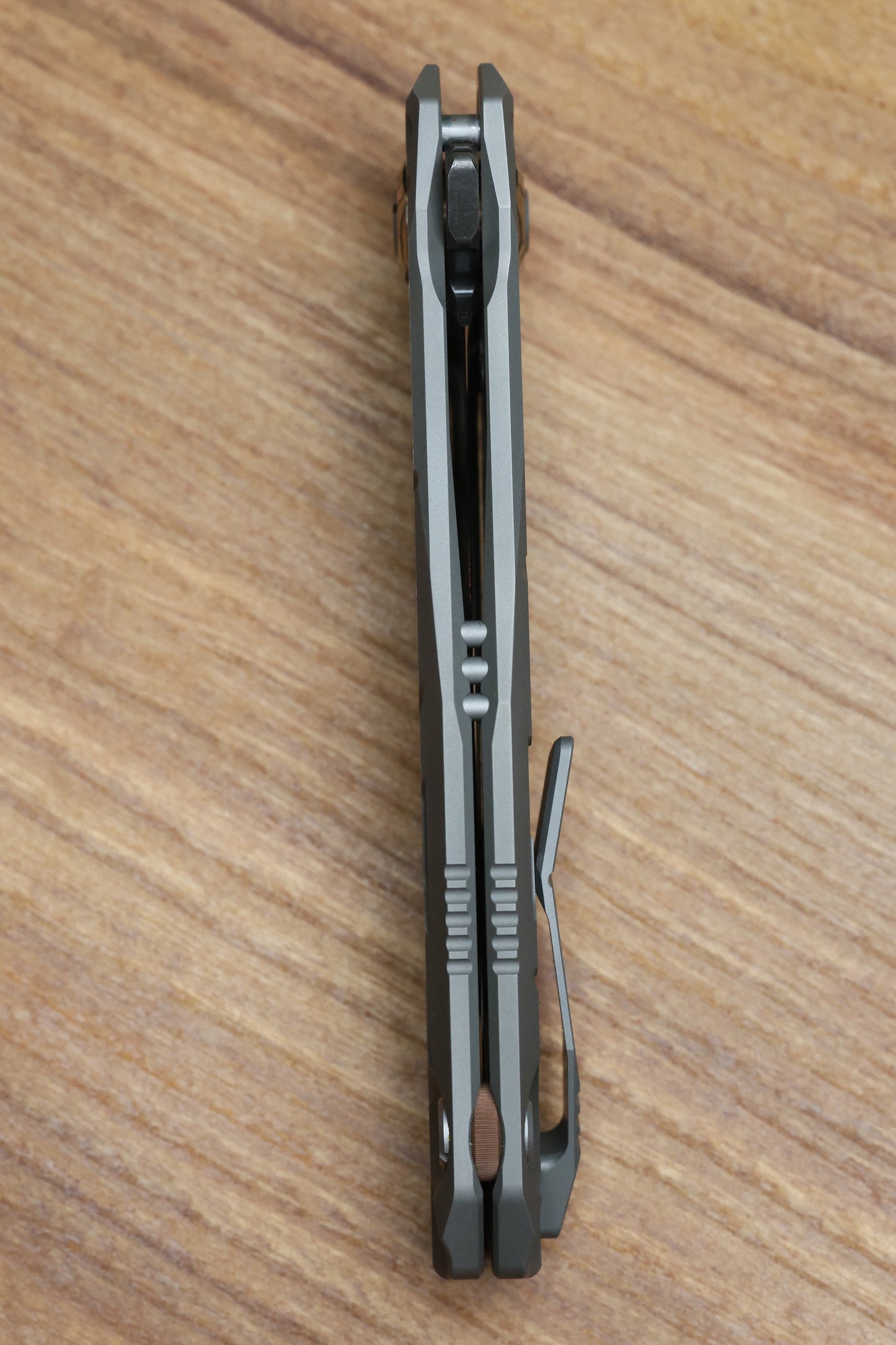 CUSTOM KNIFE FACTORY T25 MILLED TITANIUM HANDLES W/ M398