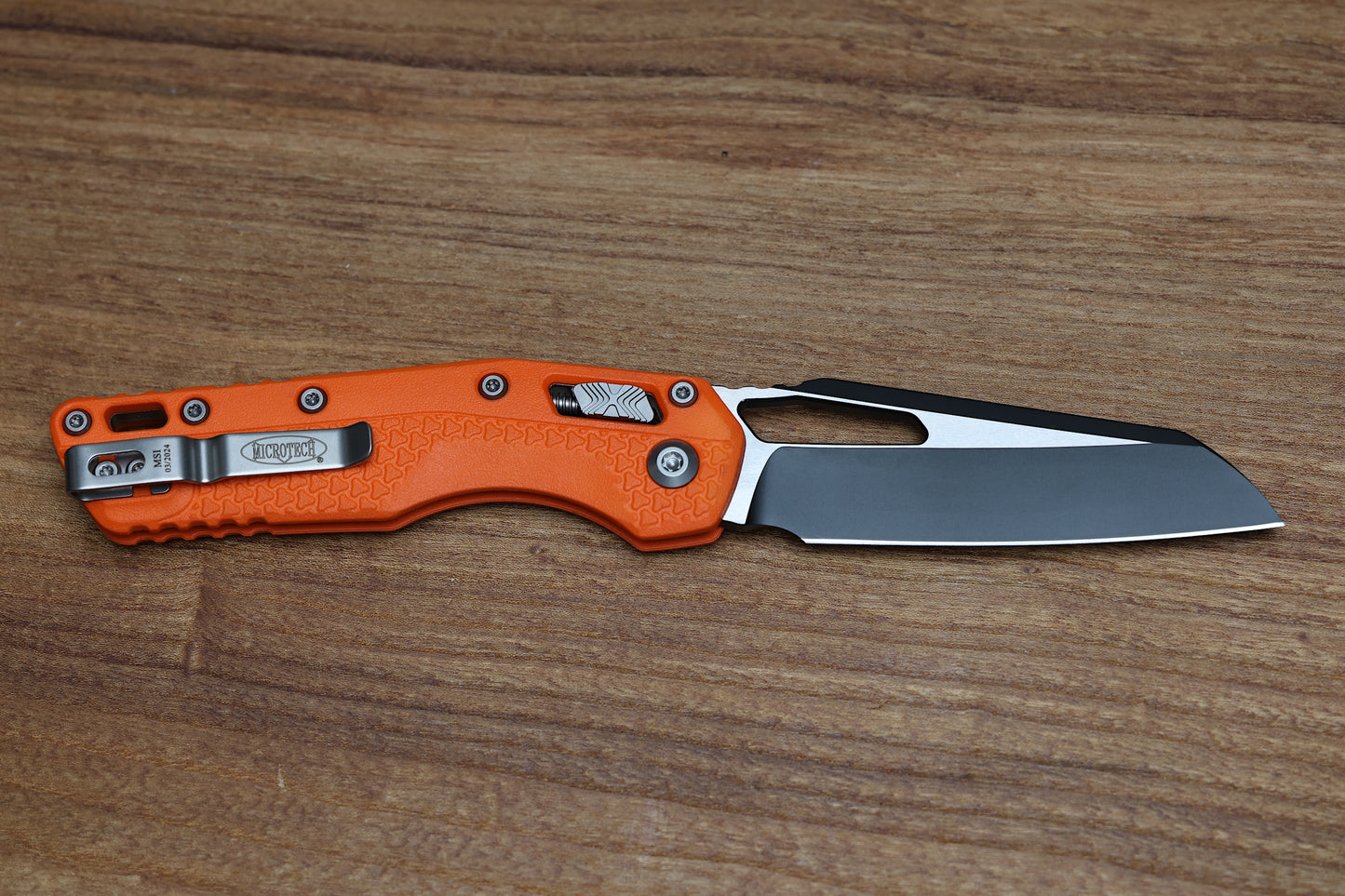 MICROTECH KNIVES MSI RAM LOK ORANGE POLYMER & BLACK M390MK 210T-1 PMOR