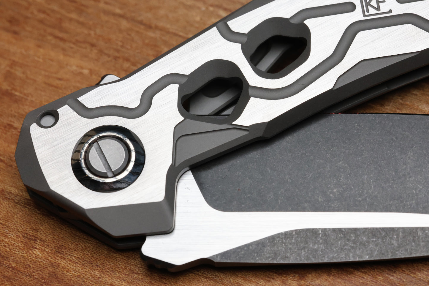 CUSTOM KNIFE FACTORY T25 MILLED TITANIUM HANDLES W/ M398
