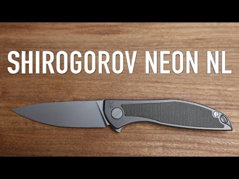 SHIROGOROV NEON NL – CROMAX PM BLADE – TITANIUM HANDLE W/ GREEN