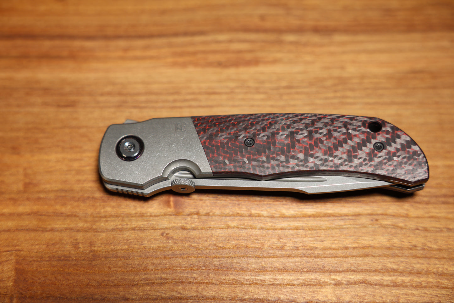 CKF CUSTOM KNIFE FACTORY EAGLE ROCK W/RED CARBON FIBER & S90V