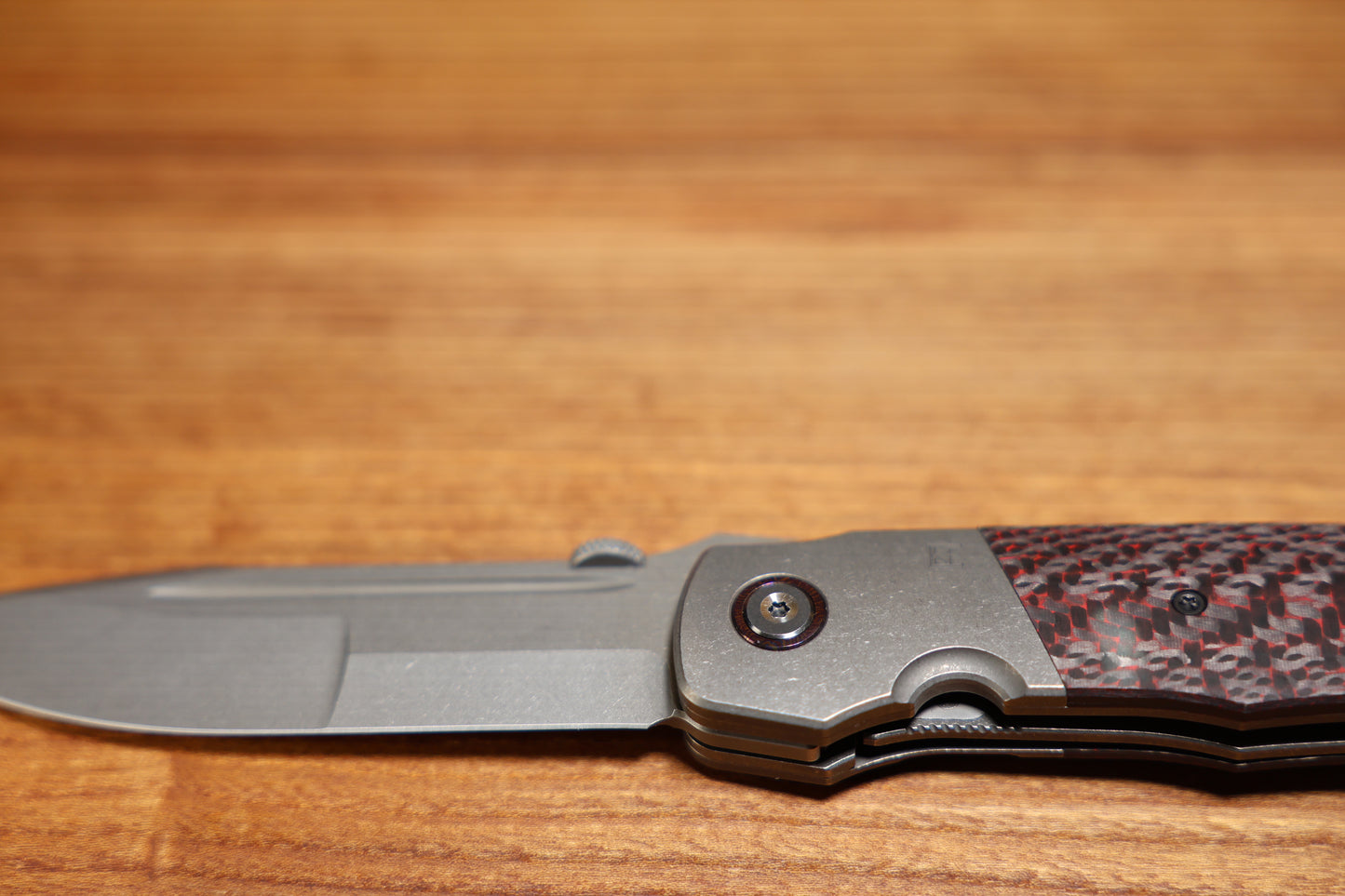 CKF CUSTOM KNIFE FACTORY EAGLE ROCK W/RED CARBON FIBER & S90V